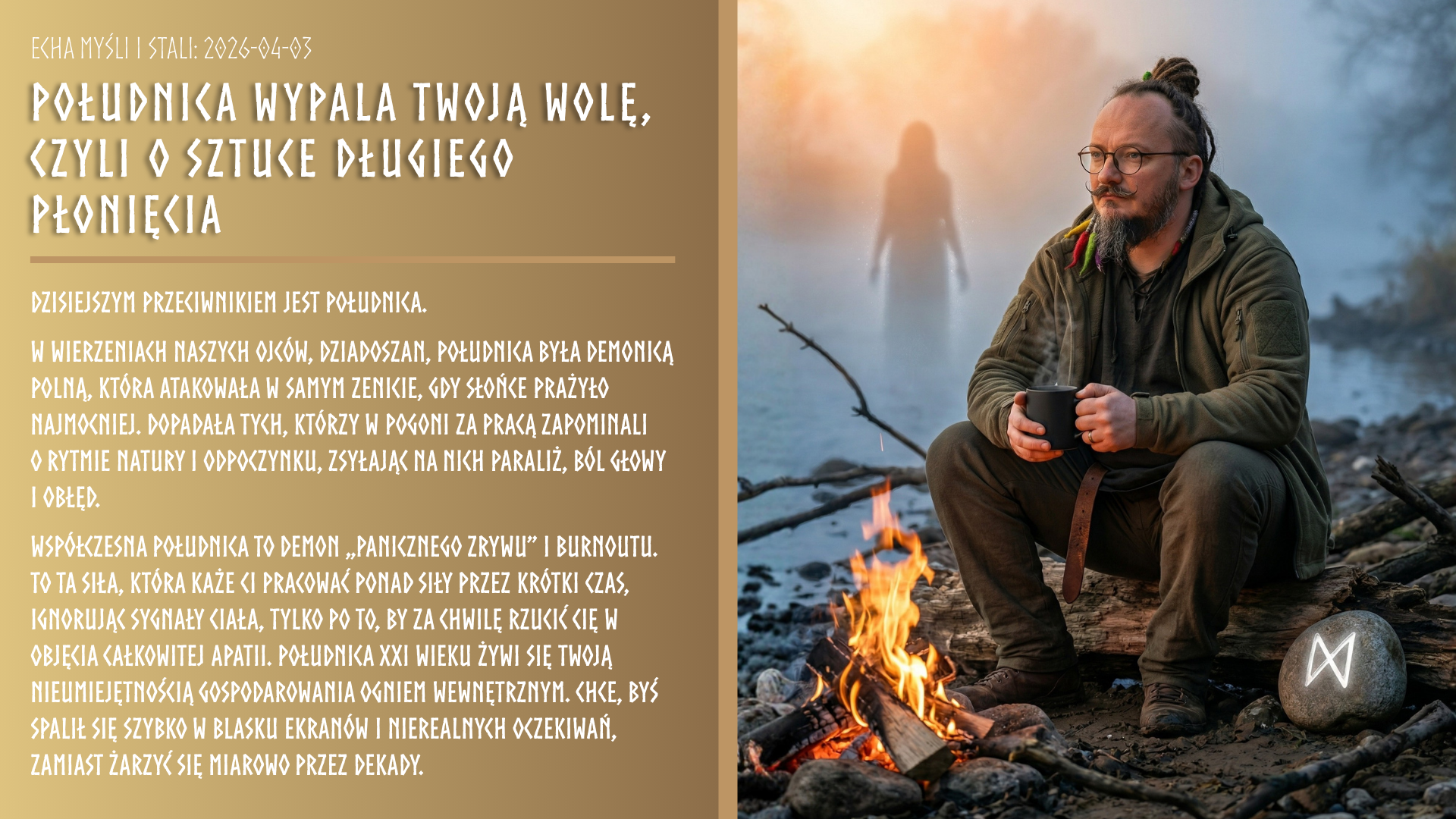 Echa Myśli i Stali: Południca wypala twoją wolę, czyli o sztuce długiego płonięcia
