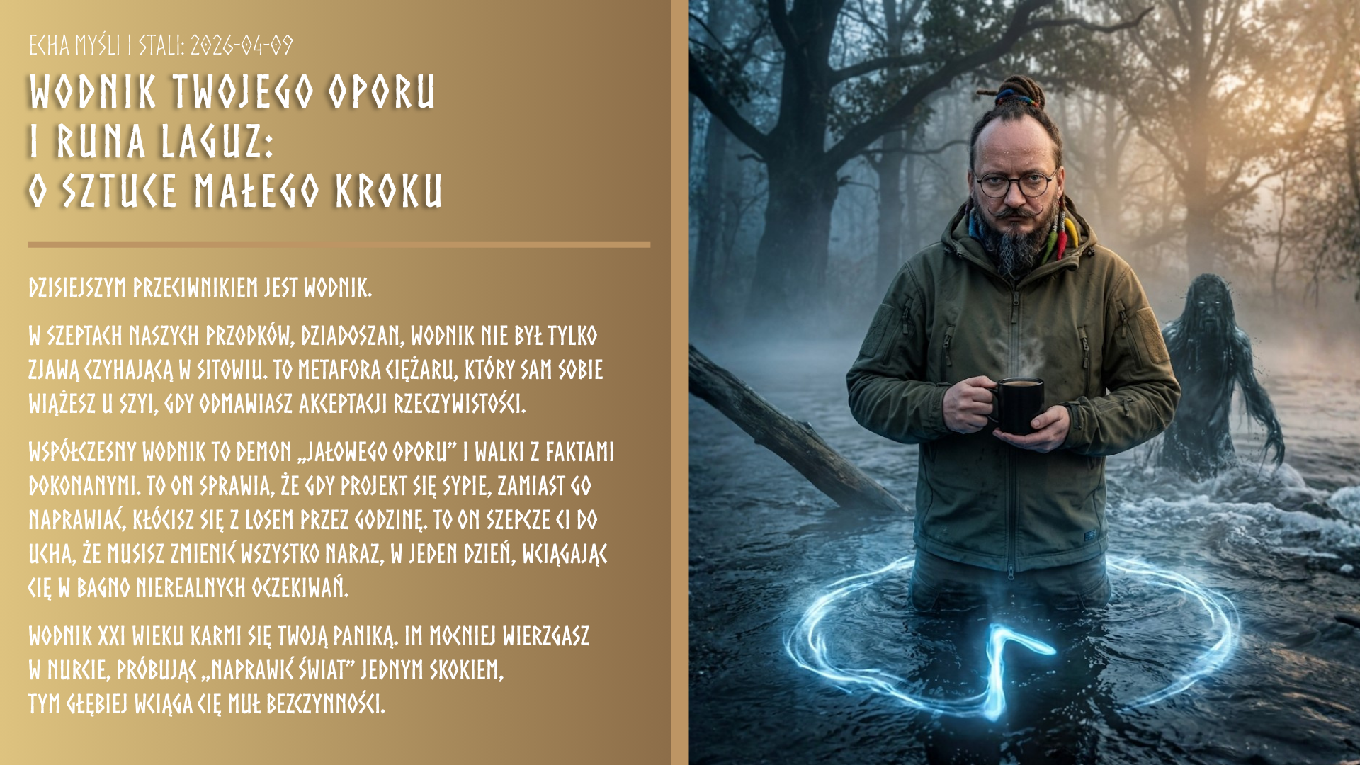 Echa Myśli i Stali: Wodnik twojego oporu i runa Laguz: O sztuce małego kroku