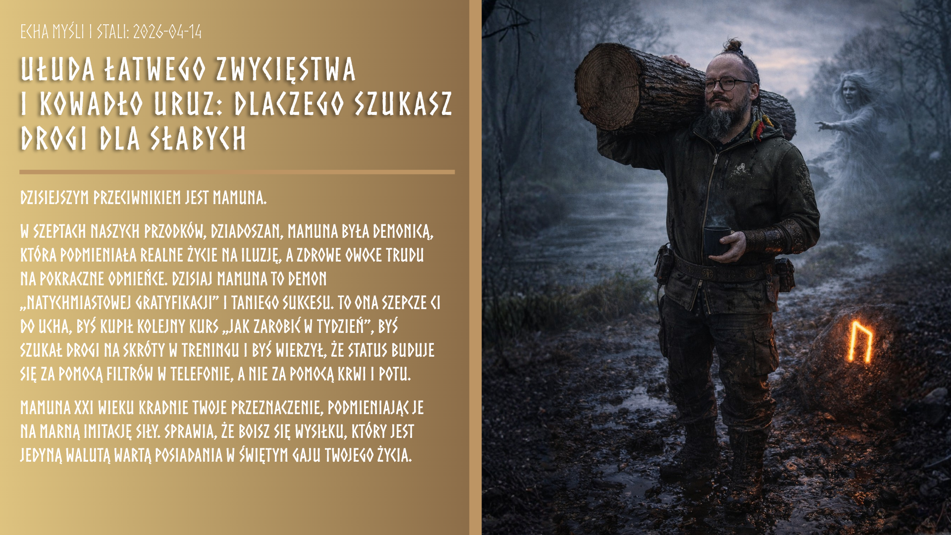 Echa Myśli i Stali: Ułuda łatwego zwycięstwa i kowadło Uruz: Dlaczego szukasz drogi dla słabych